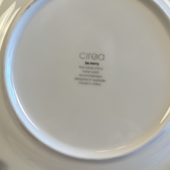 Vintage Ciroa Bone China "Be Merry" Salad/Dessert Plate Retired -set of 4 - Picture 5 of 10